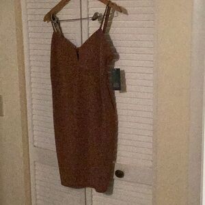 Elegant Brown Women's Dress